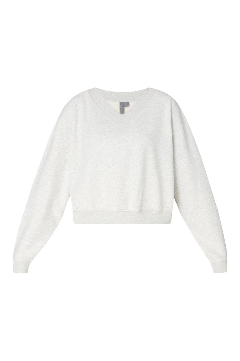 Revive Organic Cotton Blend Crop Sweatshirt, Alternate, color, ICE GREY MARL