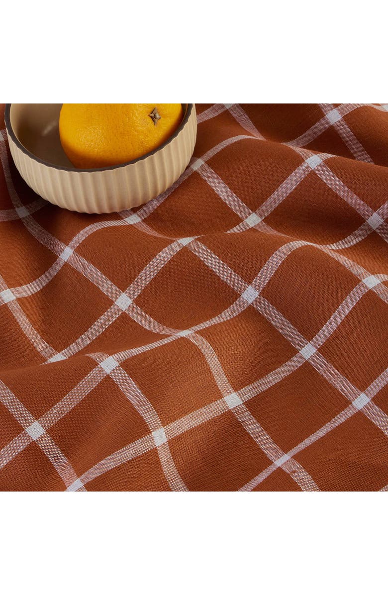 Solino Home Linen Table Runner for Dining Table, Holiday and Everyday Table Decor - Windowpane, Alternate, color,