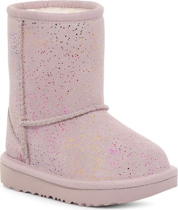 Ugg T outlets Classic Short II Glitter Boot Pink