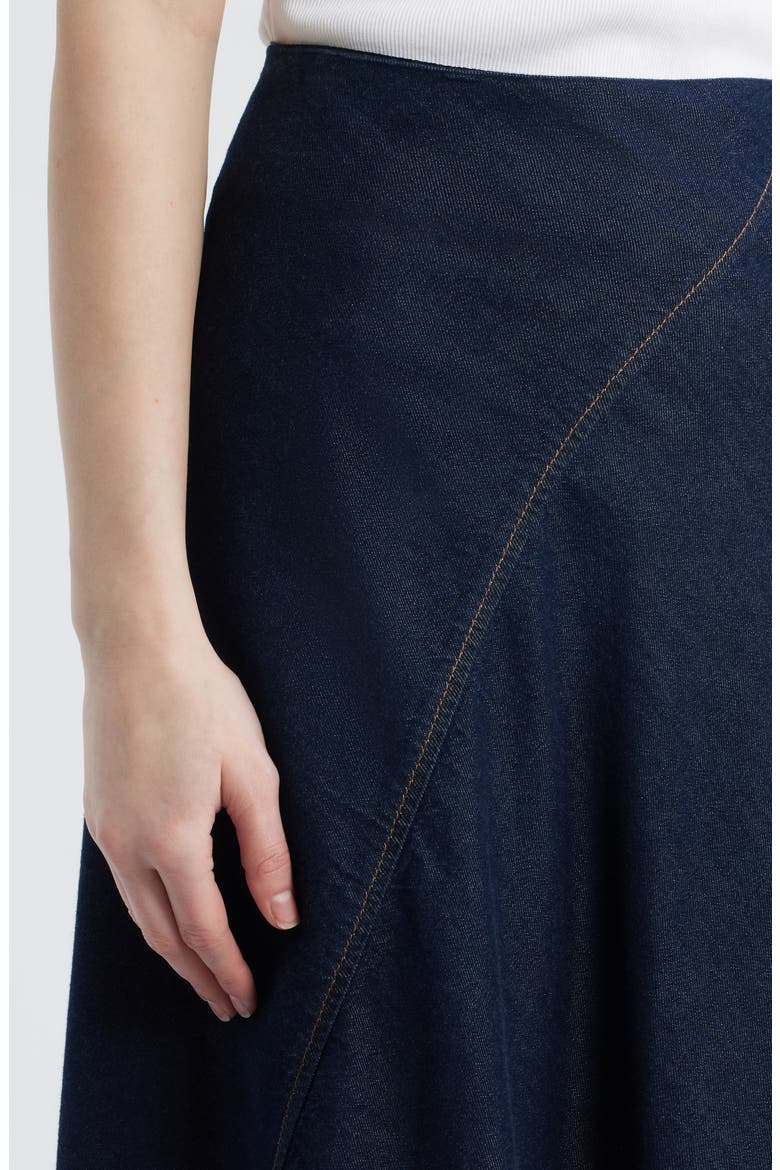Featherweight Lisbon Denim Midi Skirt, Alternate, color, OCEAN RINSE