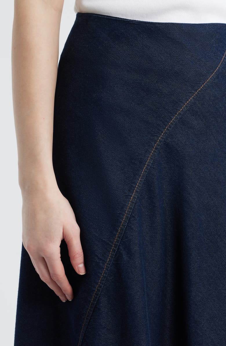 rag & bone Lisbon Denim Midi Skirt, Alternate, color, Ocean Rinse