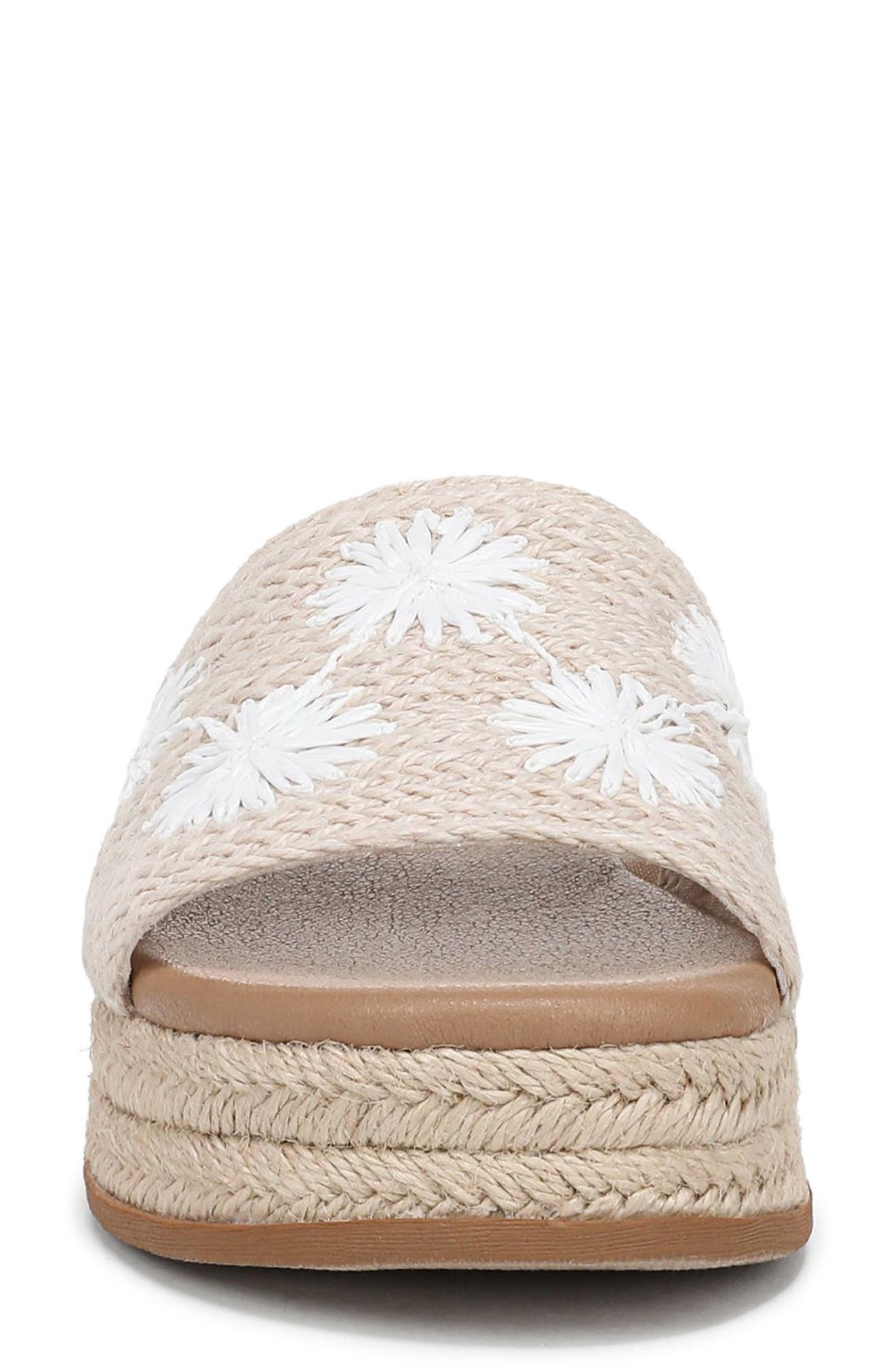 Marshlo Sun Platform Slide Sandal, Alternate, color, LIGHT BEIGE FLORAL JUTE