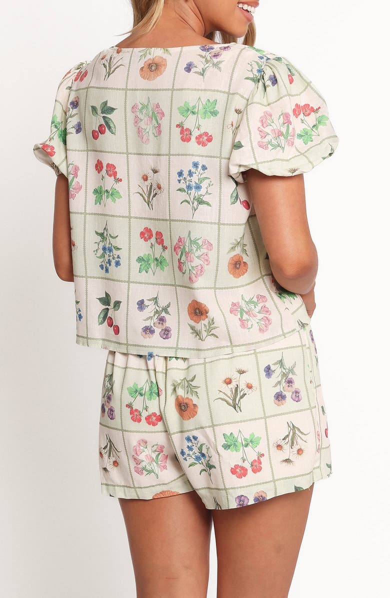 Petal & Pup Asta Tie Front Top & Pull-On Shorts Set, Alternate, color, Flower Market