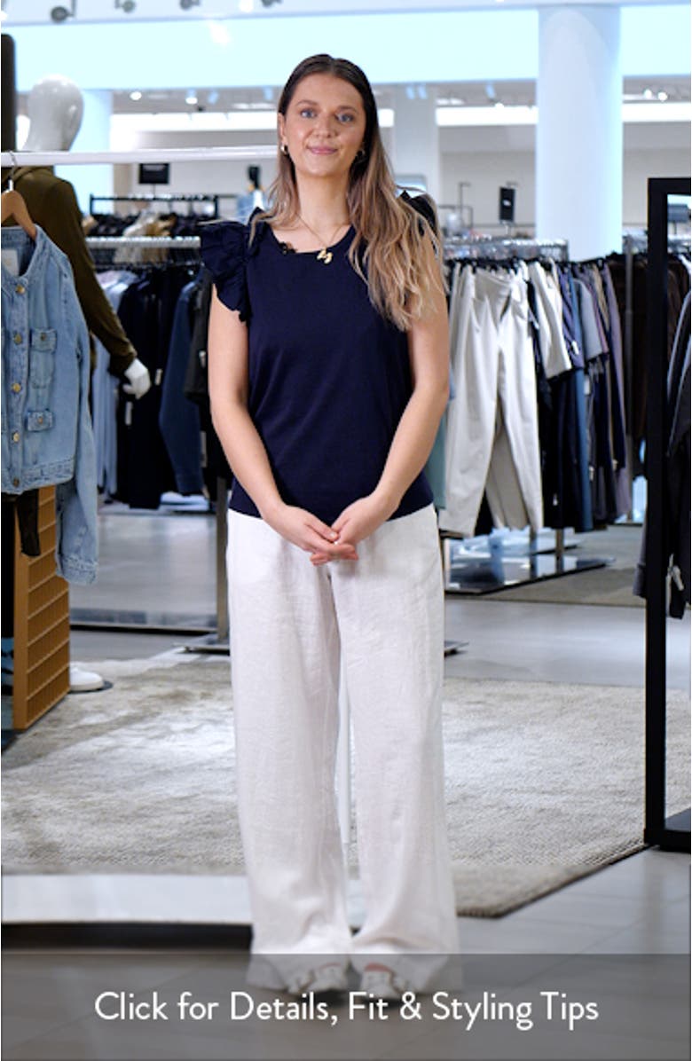 Ruffle Shoulder Cotton Tank, sales video thumbnail