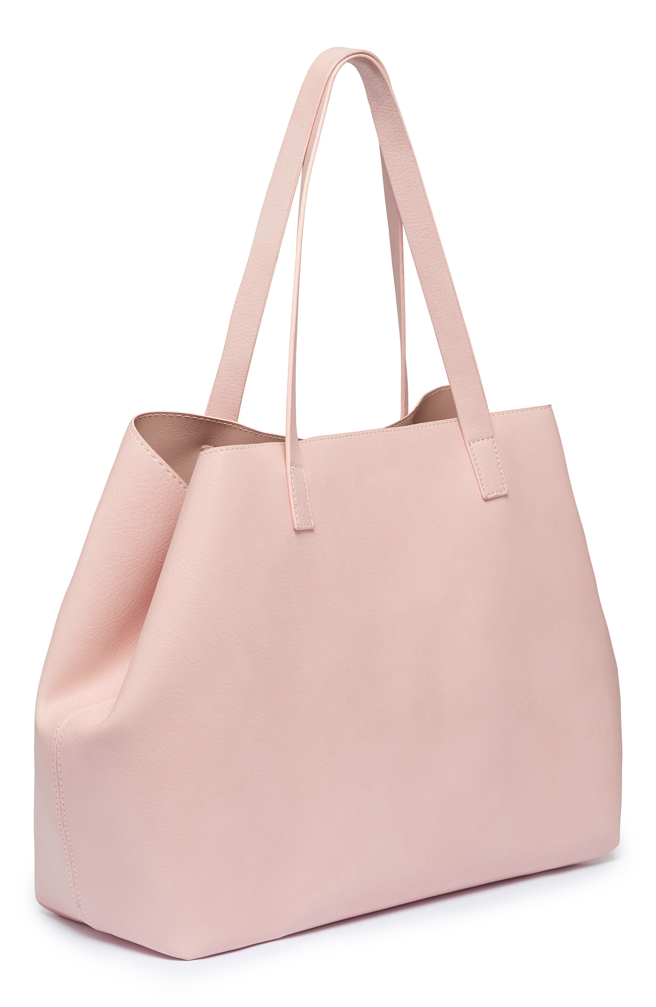 The Scoresby Wide Faux Leather Tote, Alternate, color, PINK