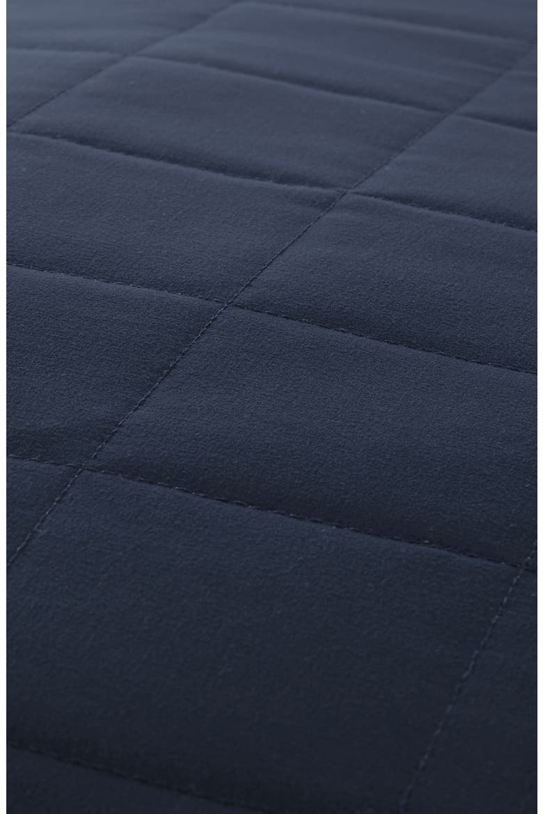 HOME SPUN Premium Ultra Soft Square Pattern Quilted Coverlet Set, Alternate, color, NAVY