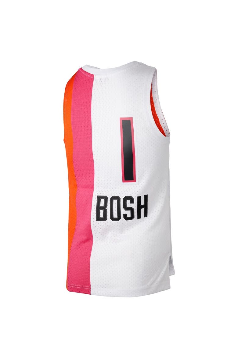 Women's Mitchell & Ness Chris Bosh White Miami Heat Hardwood Classics 2011/12 Swingman Jersey, Alternate, color, White