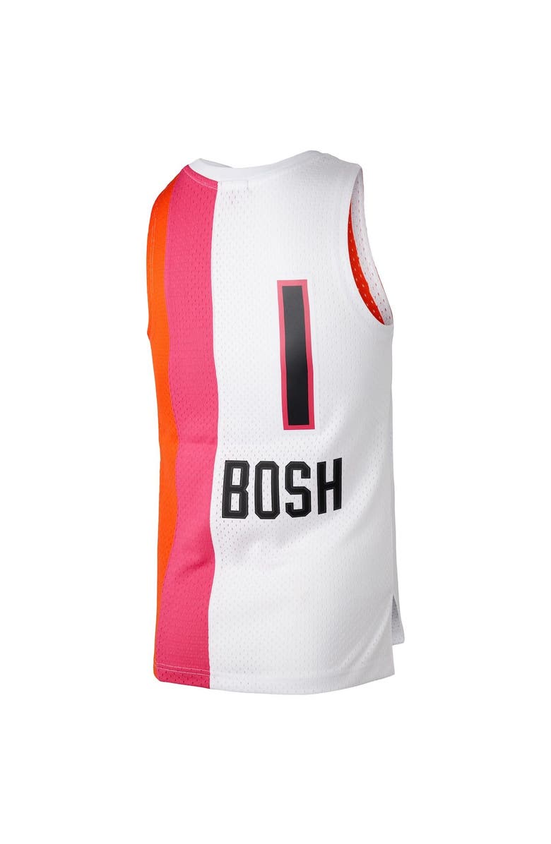 Mitchell & Ness Women's Mitchell & Ness Chris Bosh White Miami Heat Hardwood Classics 2011/12 Swingman Jersey, Alternate, color, 