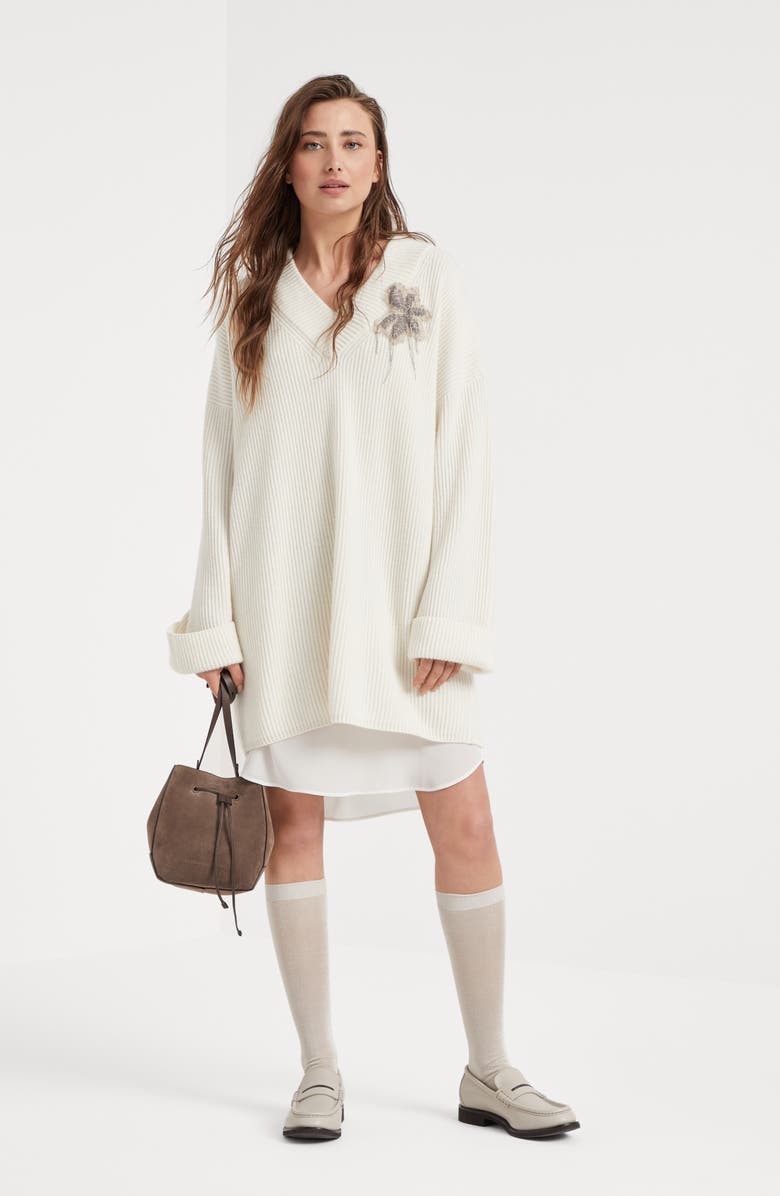 Brunello Cucinelli Cashmere knit dress, Alternate, color, 