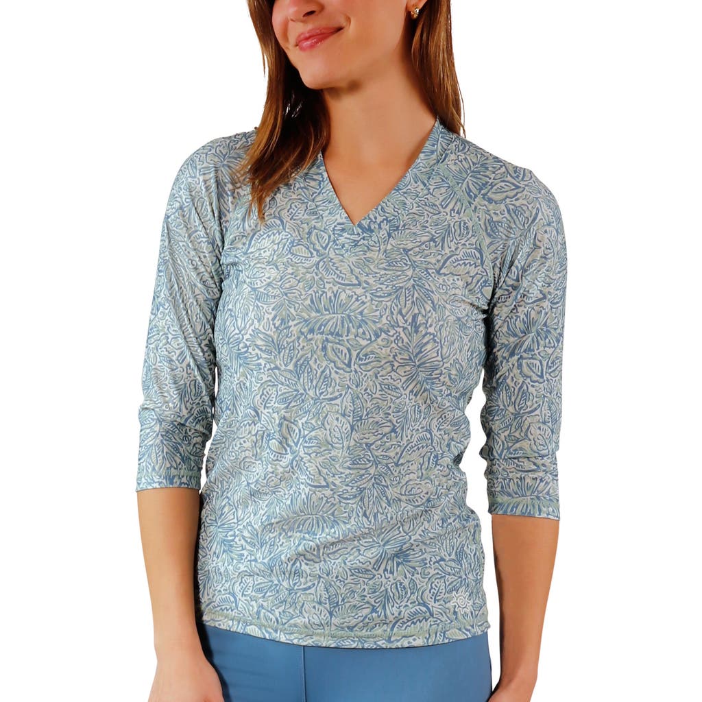 Uv Skinz V-neck Sun & Swim Shirt In Green