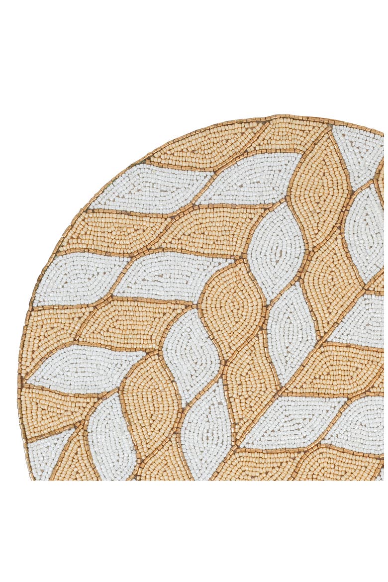 Beaded Placemat, Alternate, color, WHITE/ NATURAL