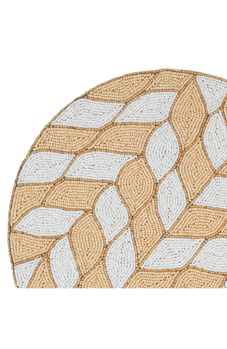 Tiramisu Beaded Placemat, Alternate, color, White/ Natural