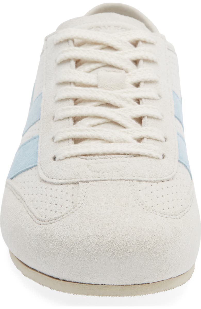 TOM FORD Brook Perforated Sneaker, Alternate, color, Cream/ Light Blue/ White