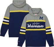 Mitchell & Ness Men's Mitchell & Ness Navy Michigan Wolverines Head Coach Pullover Hoodie