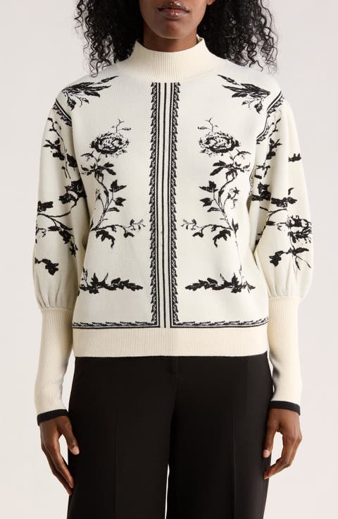 Floral Jacquard Sweater