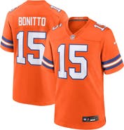 Nike Men's Nike Nik Bonitto Orange Denver Broncos Alternate 2 Mile High Collection 1977 Throwback Game Jersey