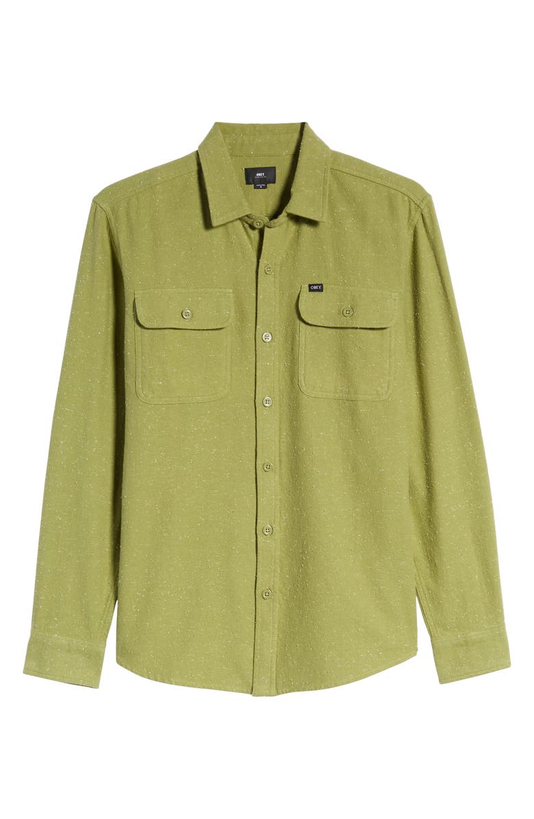 Obey Jasper Neppy Button-Up Flannel Shirt, Alternate, color,