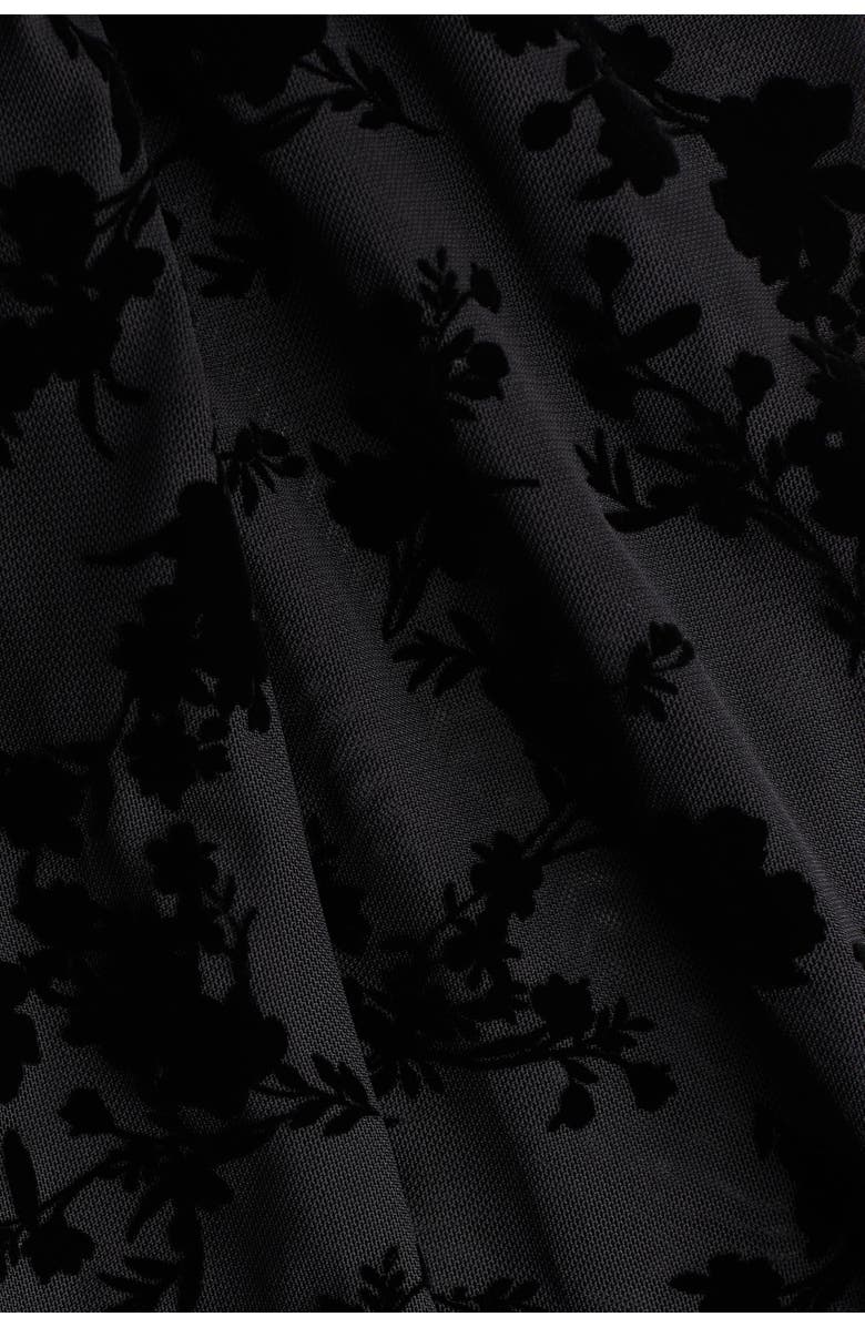 H&M Flock-print Strappy Dress, Alternate, color, 