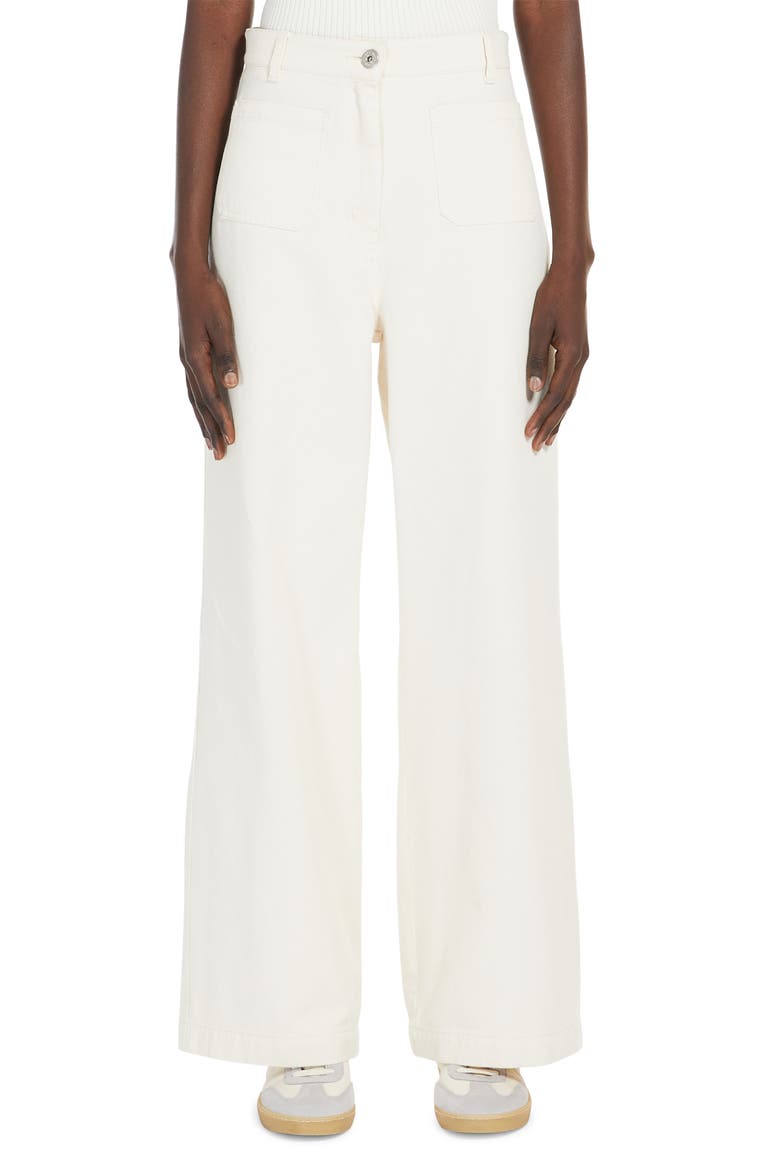 Filtro Patch Pocket Wide Leg Jeans, Main, color, ECRU