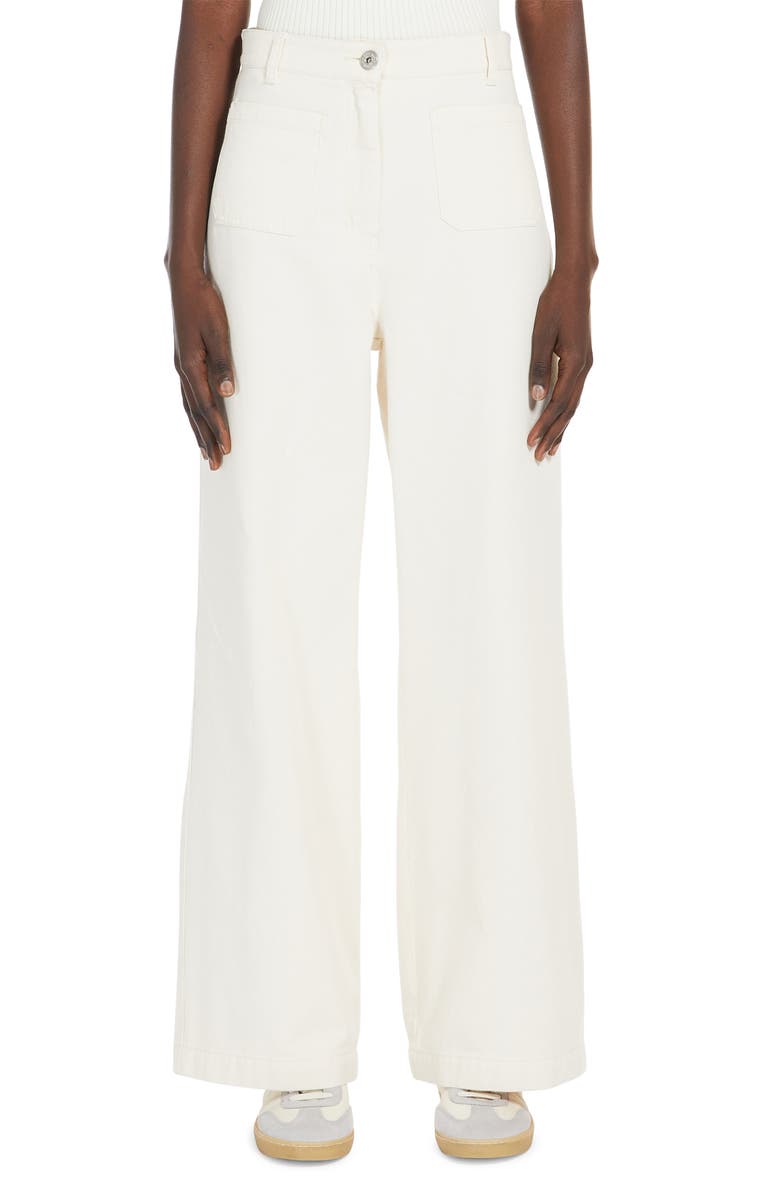 Weekend Max Mara Filtro Patch Pocket Wide Leg Jeans, Main, color, 