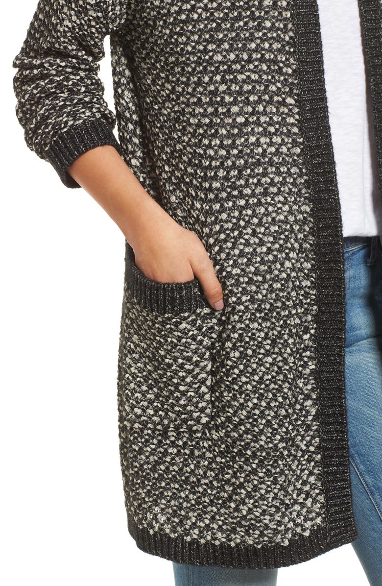 Caslon<sup>®</sup> Textured Boyfriend Cardigan, Alternate, color, 
