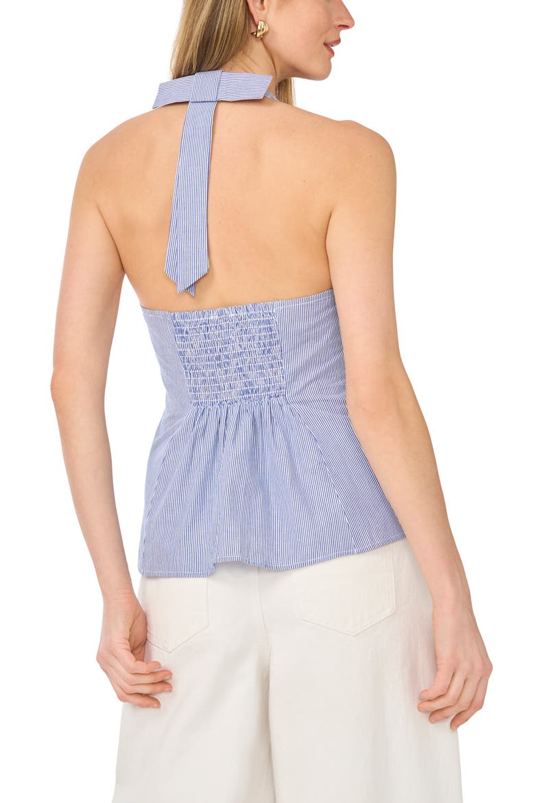 Stripe Halter Top, Alternate, color, BLUE/ WHITE