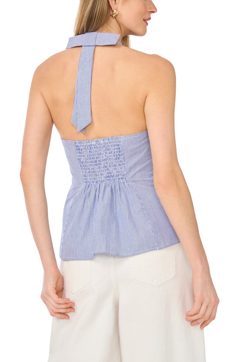 Parker Stripe Halter Top, Alternate, color, Blue/ White