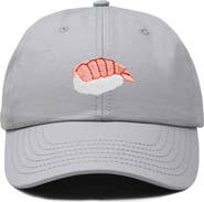 Dalix Shrimp Sushi Embroidered Dad Cap
