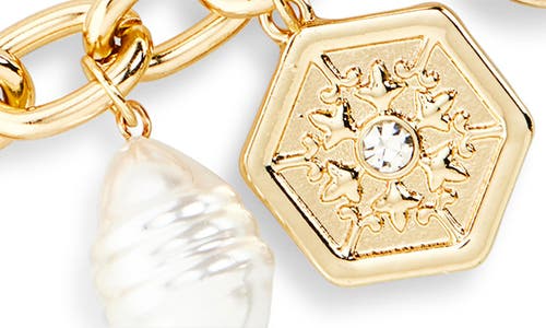 Nordstrom Rack Sentiment Charm Collar Necklace In Gold