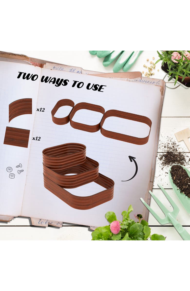 Outsunny Patio Garden Bed, Alternate, color, Brown