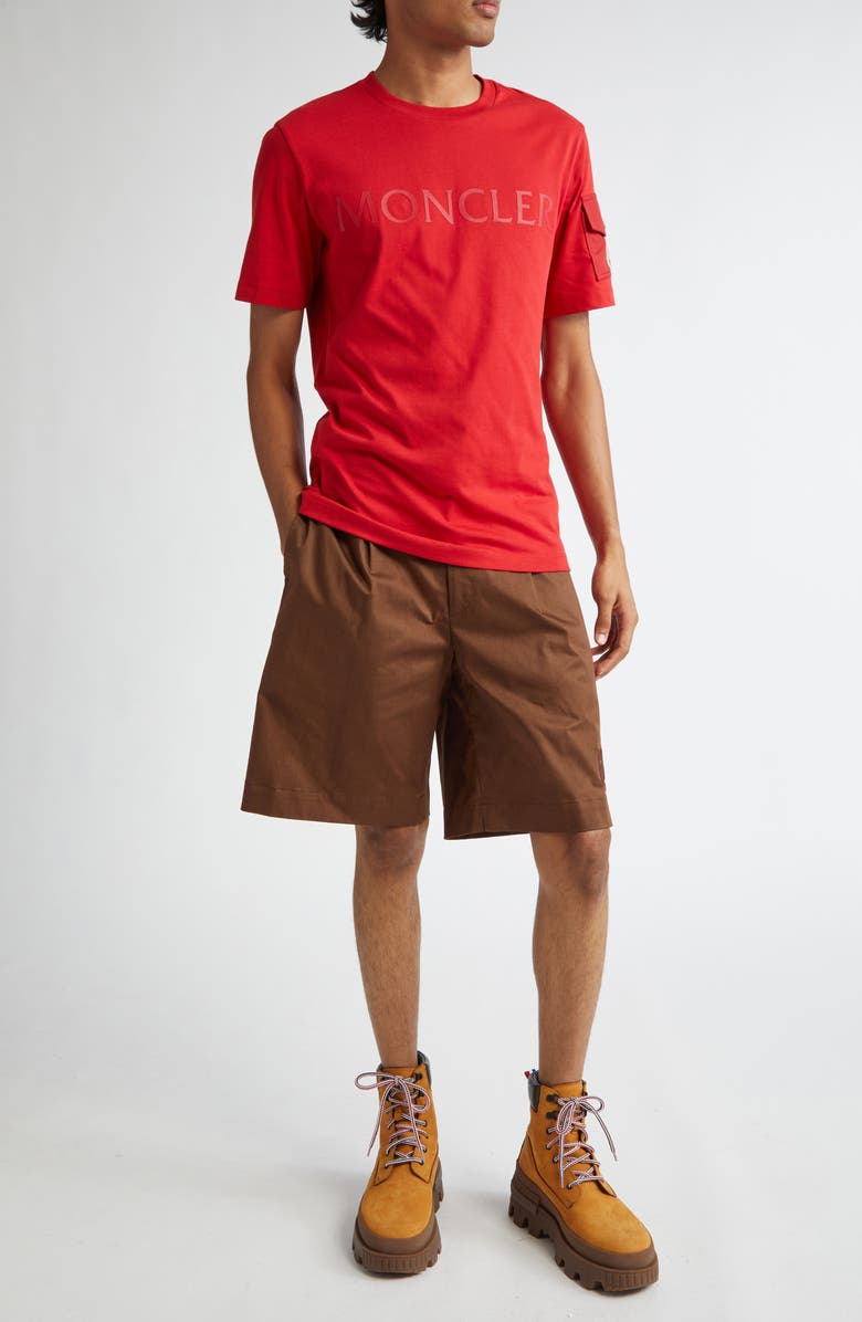 Moncler Stretch Cotton Gabardine Bermuda Shorts, Alternate, color, 
