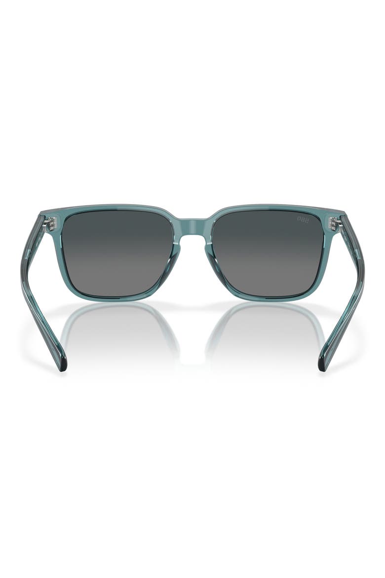 Kailano 53mm Polarized Gradient Square Sunglasses, Alternate, color, CRYSTAL AQUAMARINE/ GRAY 580G