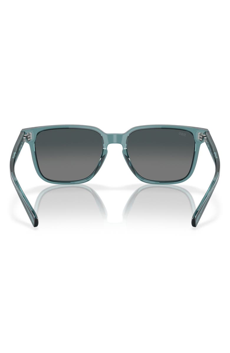 Costa Del Mar Kailano 53mm Polarized Gradient Square Sunglasses, Alternate, color, Crystal Aquamarine/ Gray 580G