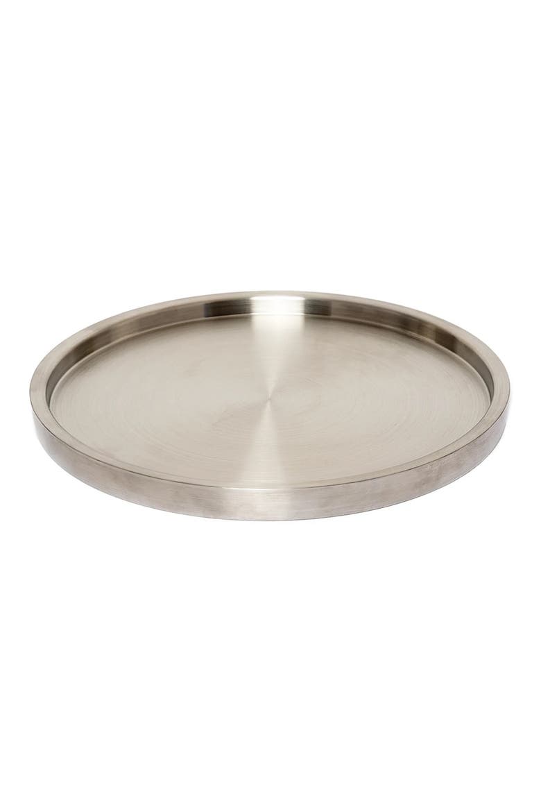 The Doublewall Serving Tray, Main, color, SILVER