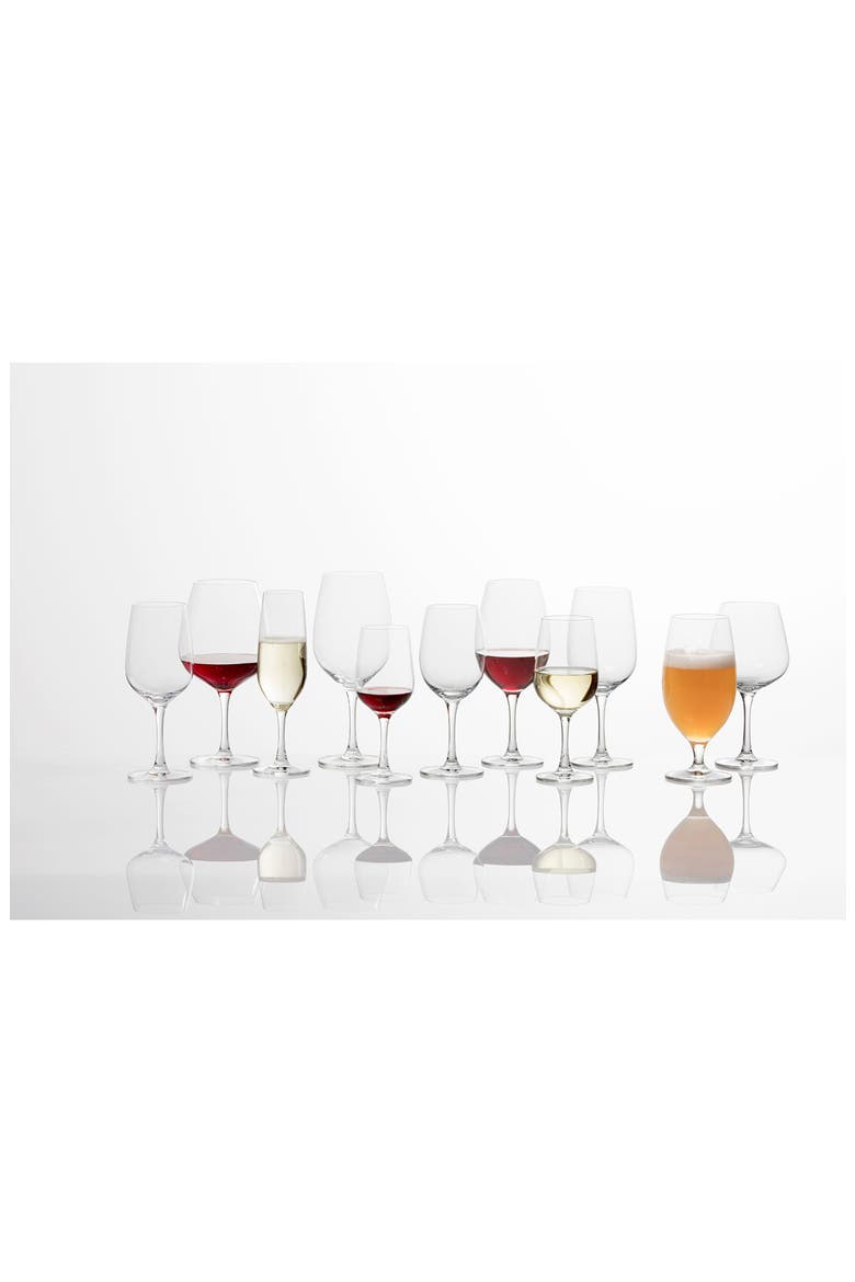 Congresso Set of 6 Champagne Flute Glasses, Alternate, color, CLEAR