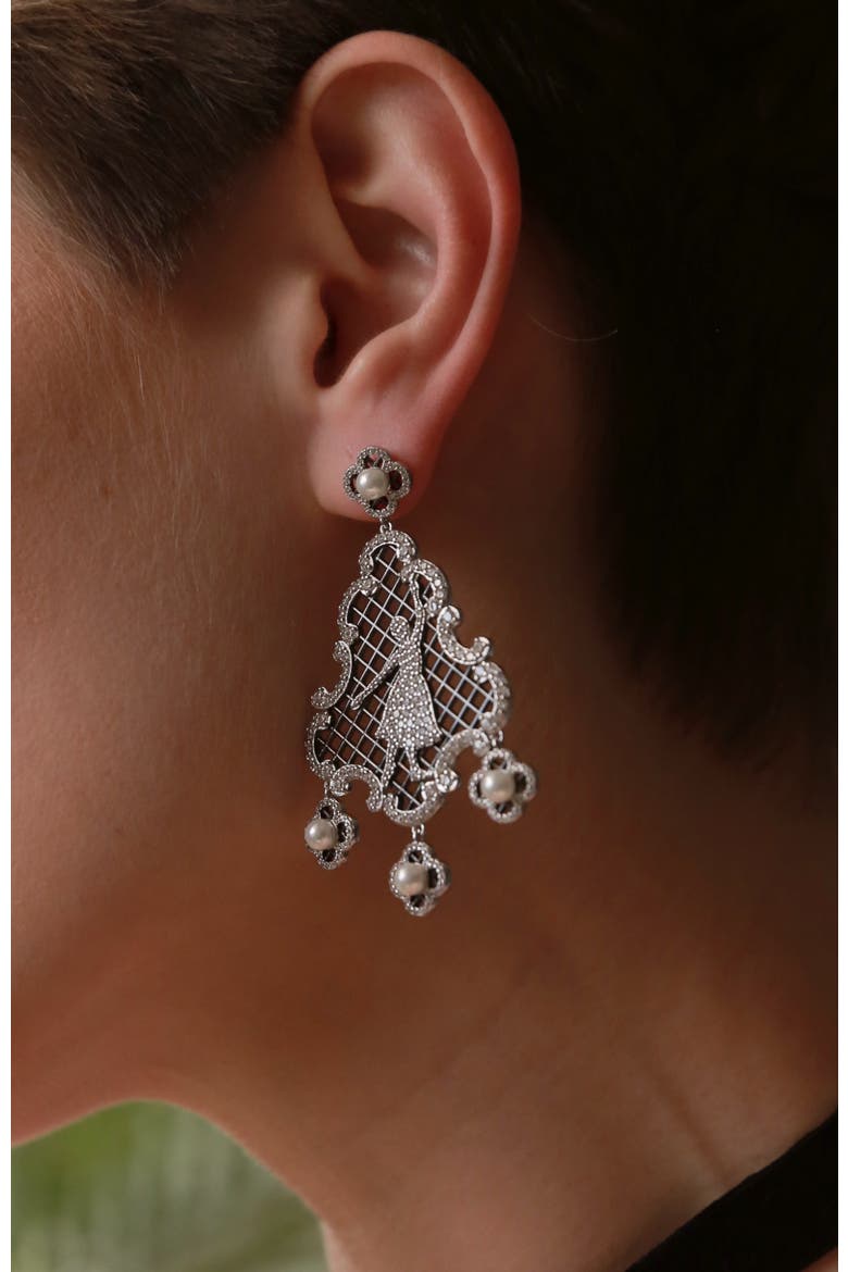 Nutcracker Earrings, Alternate, color, Sliver