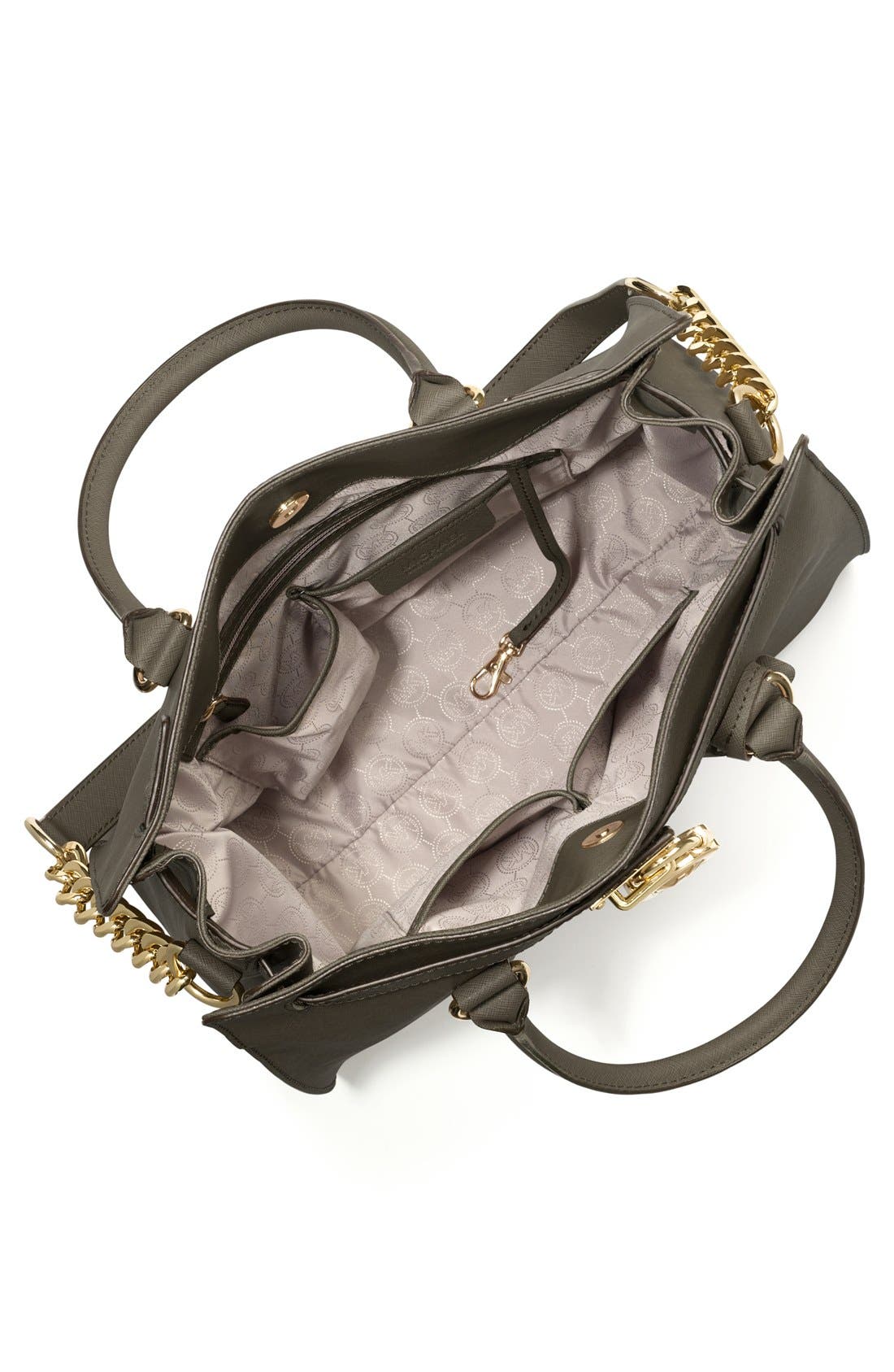'Medium Hamilton' Saffiano Leather Satchel, Alternate, color, DARK OLIVE