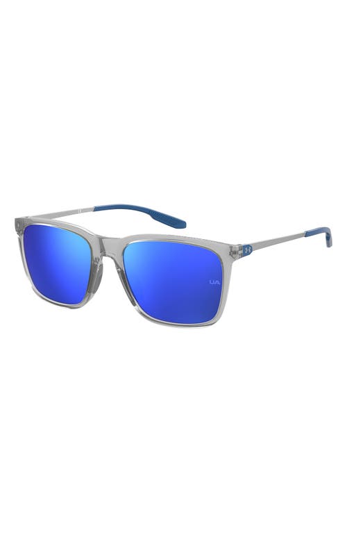 Under Armour Uareliance 56mm Polarized Square Sunglasses In Blue