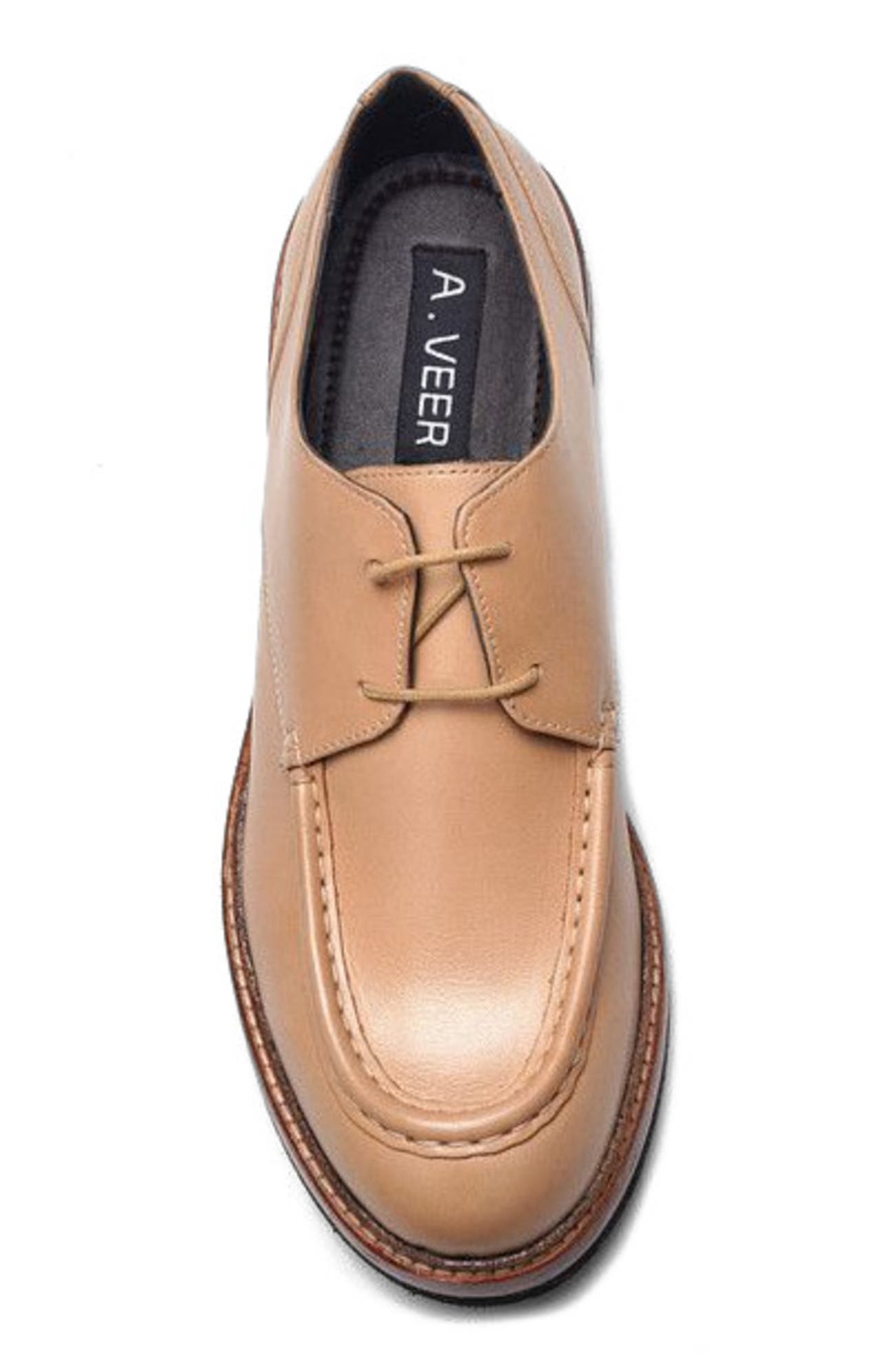 A. Veer Sorrento Moc Derby, Alternate, color, Sand Leather