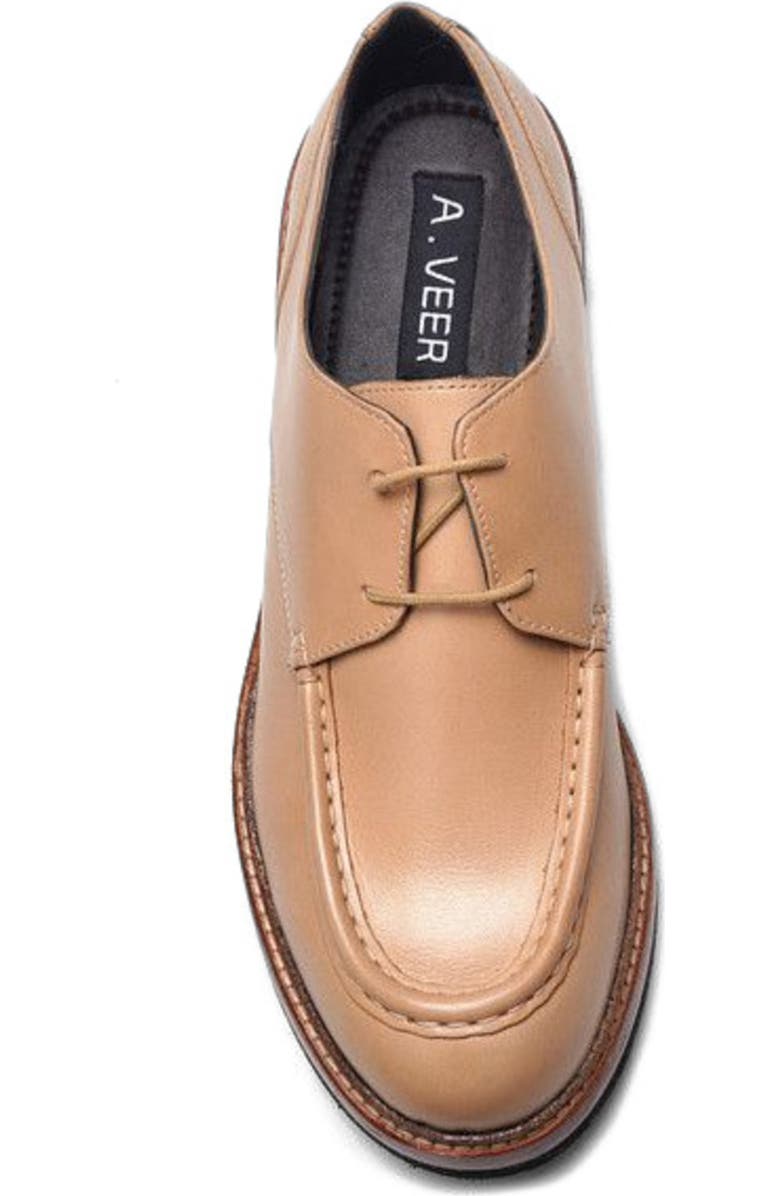 A. Veer Sorrento Moc Derby, Alternate, color, Sand Leather