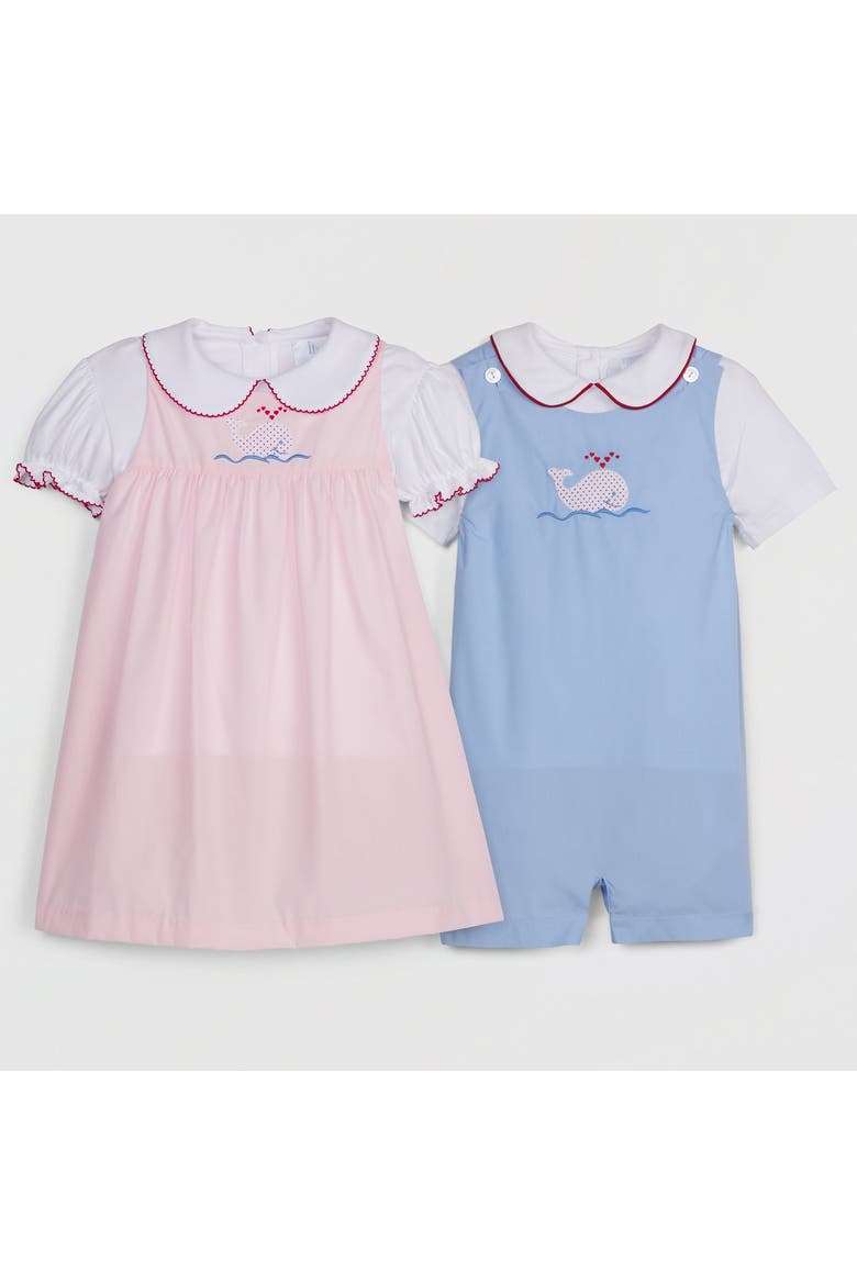 Kids' Piped Peter Pan Short Sleeve, Alternate, color, Red