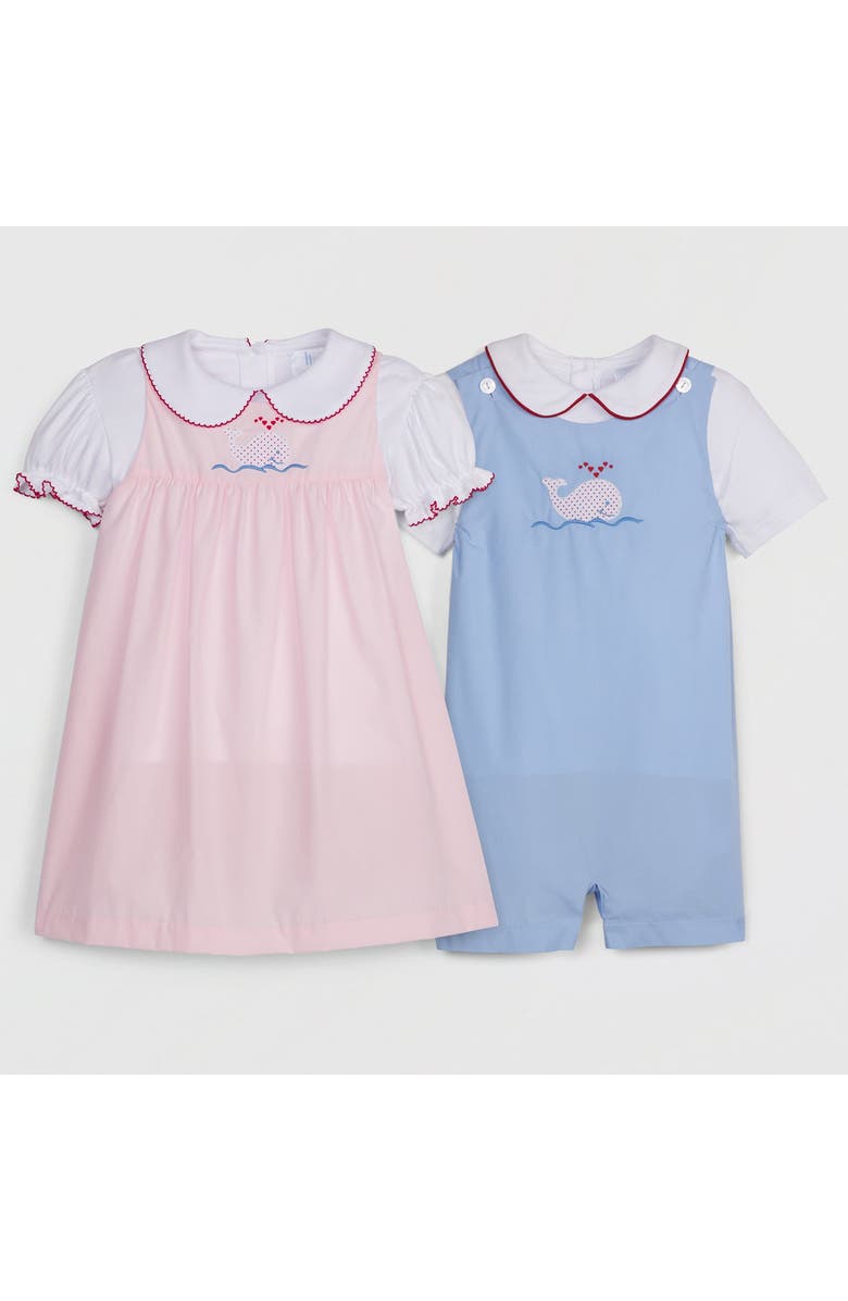 Little English Kids' Piped Peter Pan Short Sleeve, Alternate, color, Red