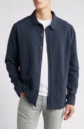 Robert Barakett Dugald Mélange Knit Button-Up Overshirt