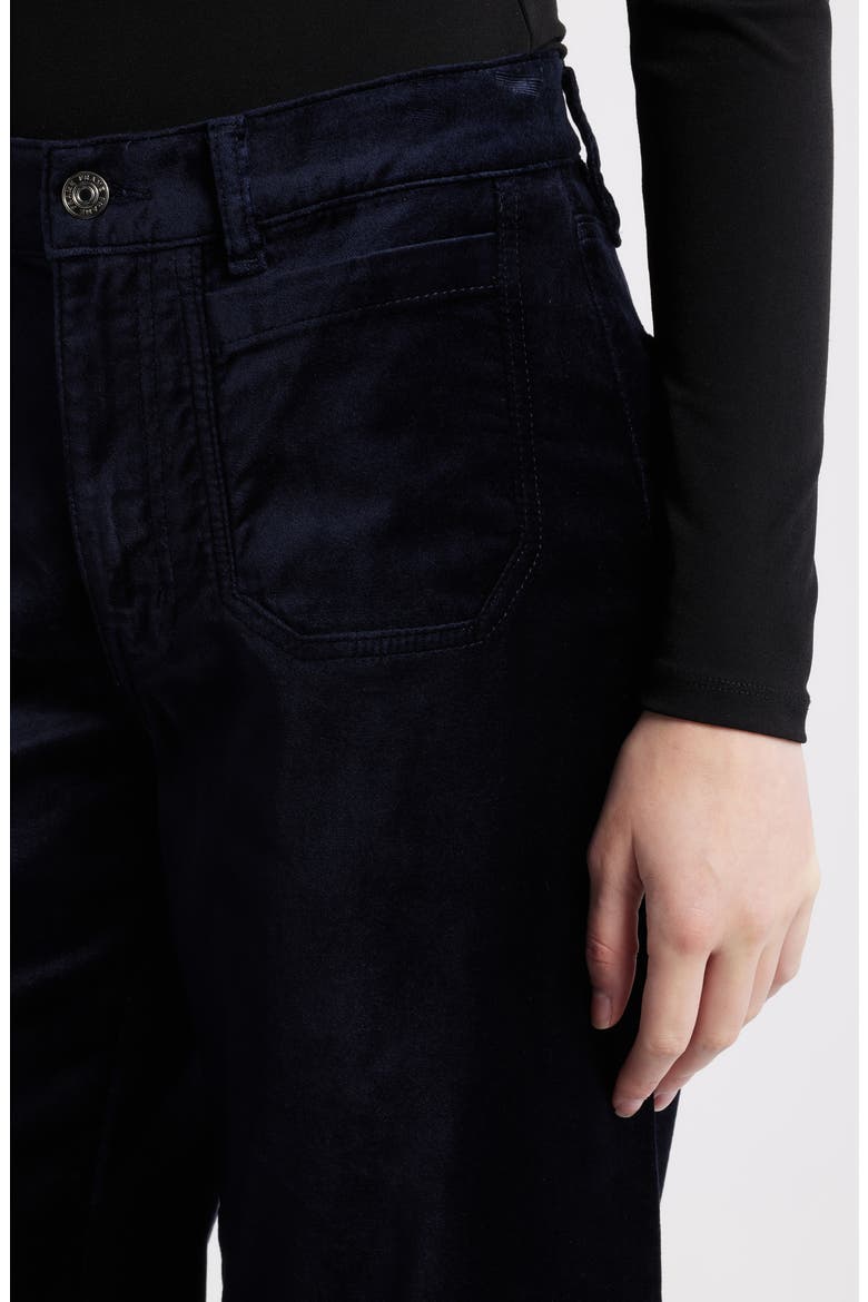 Le Slim Palazzo Velveteen Pants, Alternate, color, NAVY VELVET