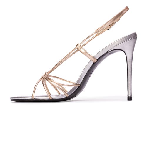 Black Suede Studio Fern 100 Metallic Sandal In Multi
