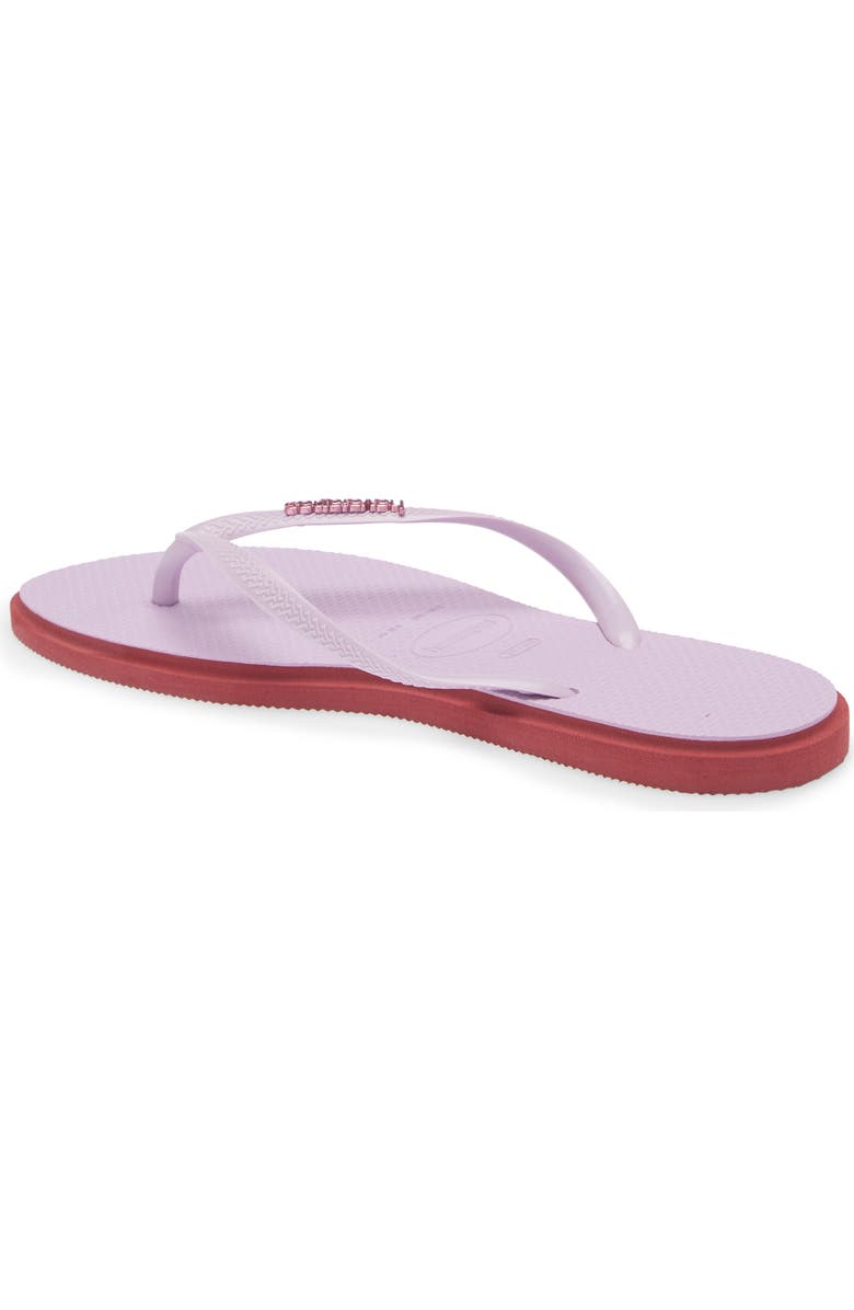 Havaianas Slim Pointed Toe Flip Flop, Alternate, color, Amaranth