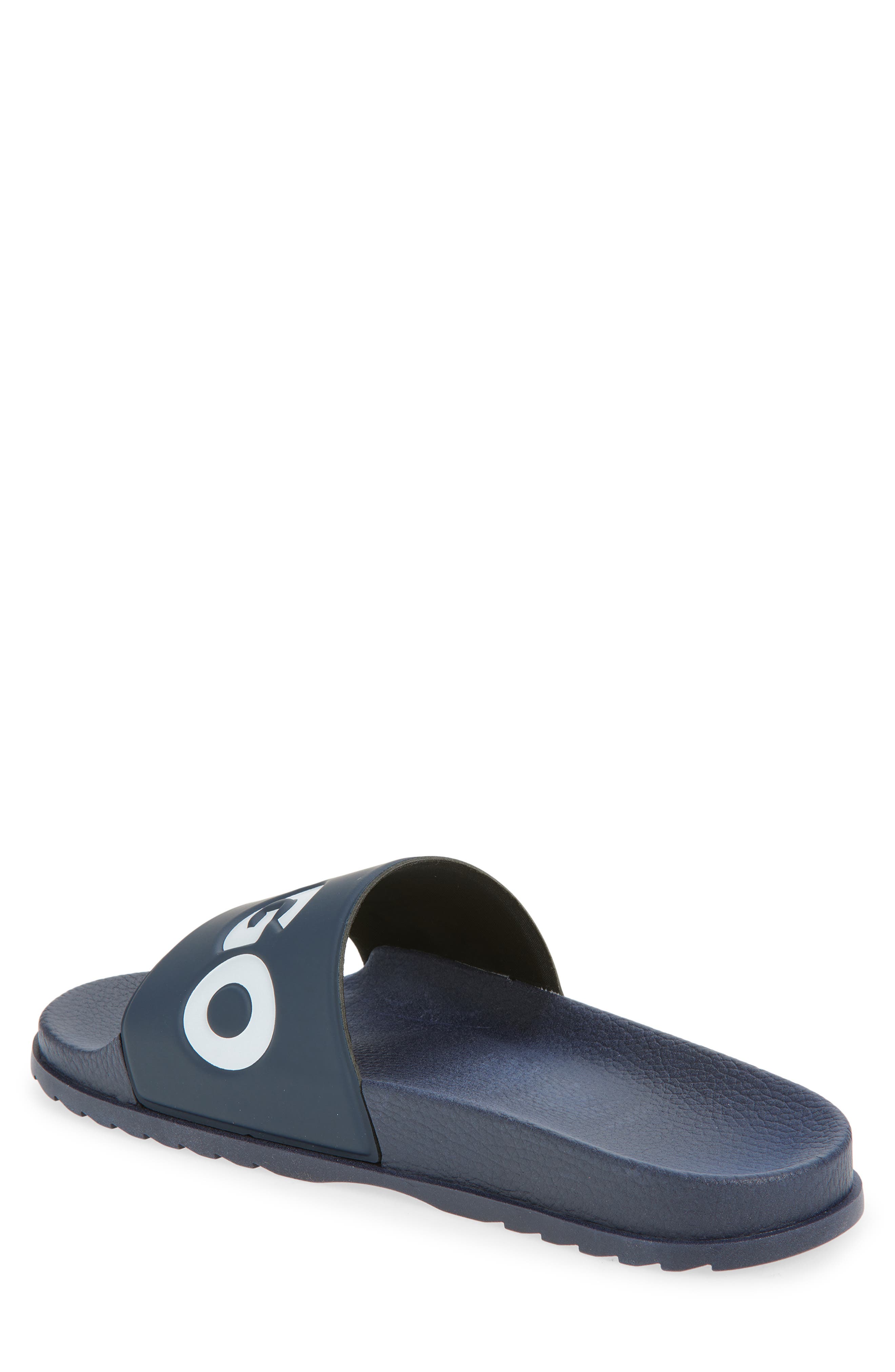 BOSS Logo Slide Sandal, Alternate, color, Dark Blue