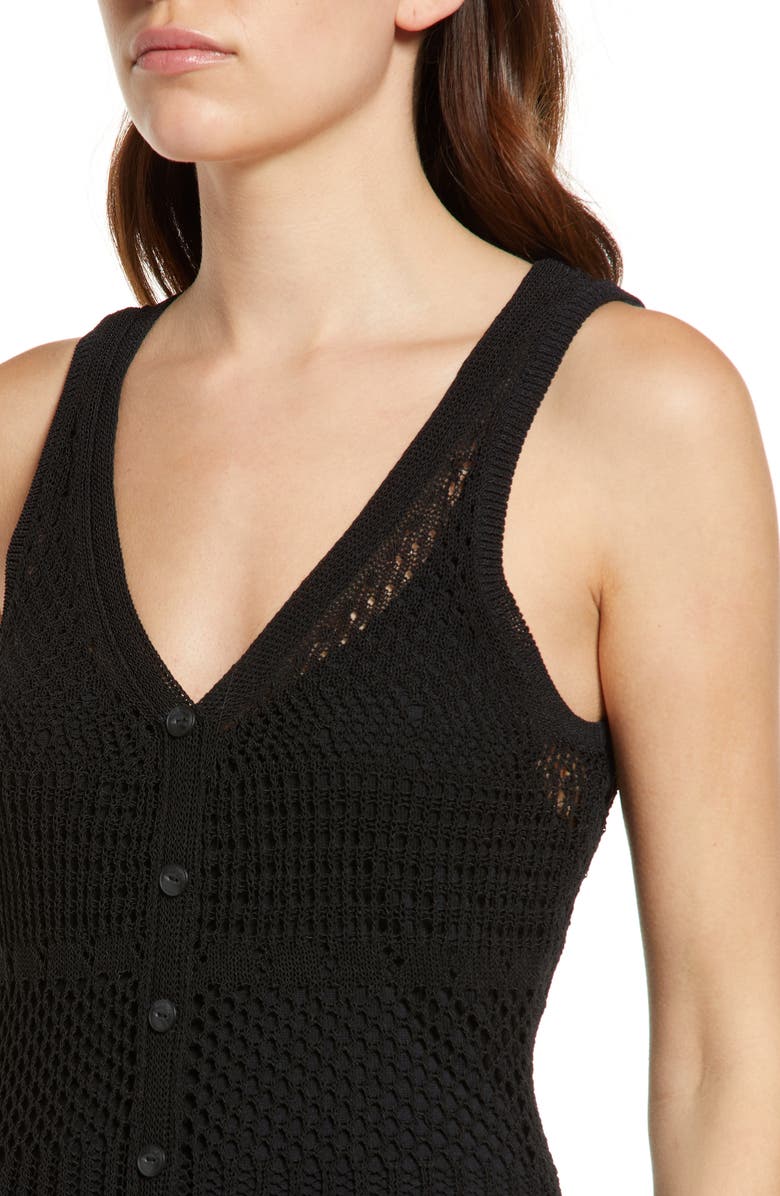 rag & bone Mae Vee Knit Midi Dress, Alternate, color, 