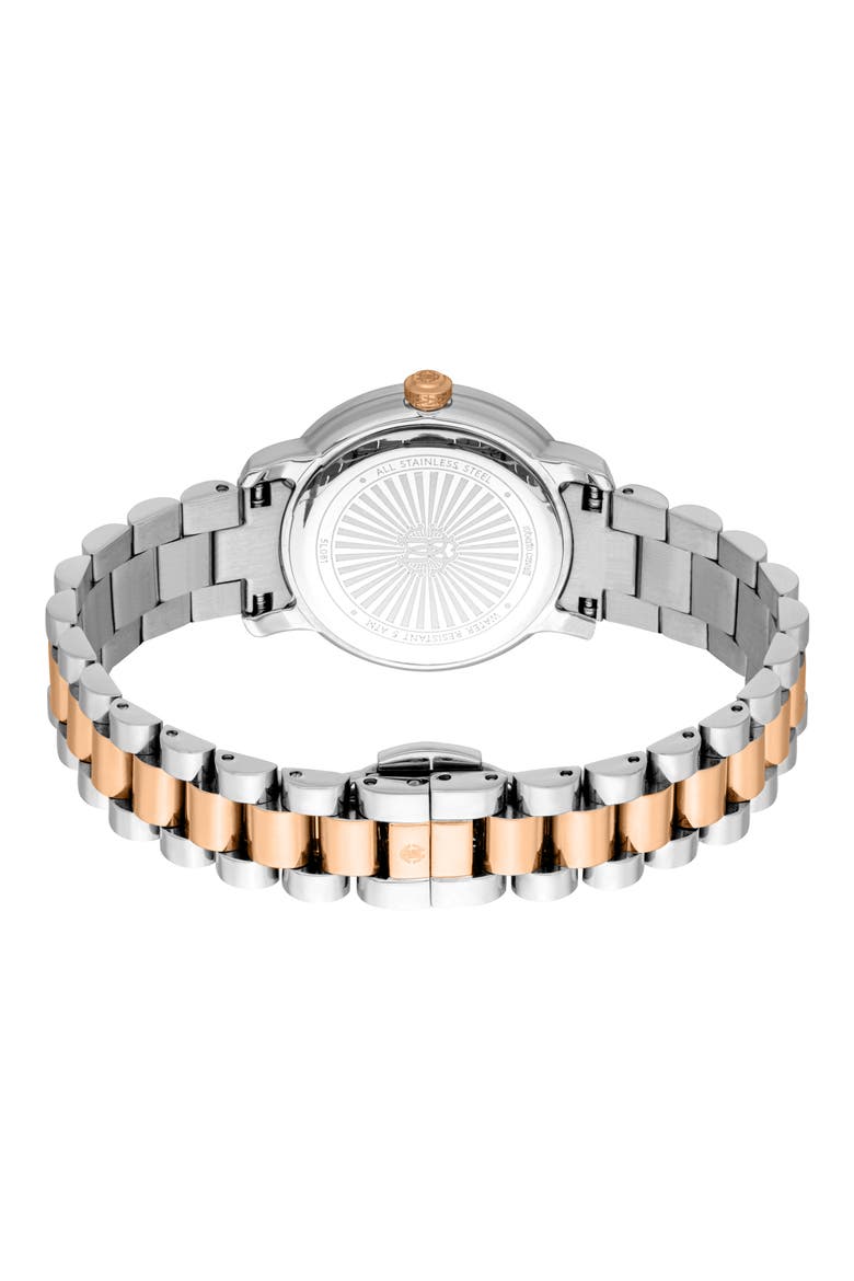 Two-Tone Crystal Bracelet Watch, 30mm, Alternate, color, TWO TONE SILVER AND ROSE GOLD