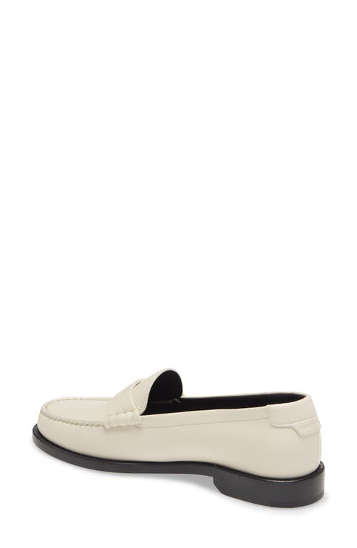 Saint Laurent Le Loafer Monogram Penny Loafer In White